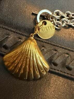 Twisted Silver Seashell Set Necklace